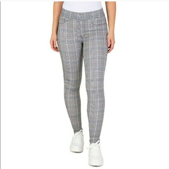 SEVEN7 Pants Leggings Black White Houndstooth Plaid - Picture 3 of 15